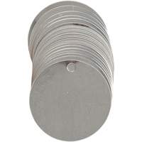 &eacute;tiquettes vierges inscriptibles pour vannes, Acier inoxydable, 2" dia. Canadian Safety Group Inc.