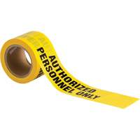 Ruban pour barricade, Anglais, 3" la x 200' lo, 3 mils, Noir sur jaune Canadian Safety Group Inc.