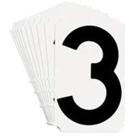 Quick-Align&reg; Individual Gothic Number and Letter Labels, 3, 4" H, Black Canadian Safety Group Inc.