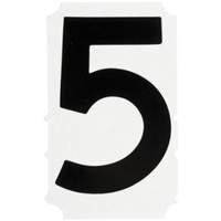 Quick-Align&reg; Individual Gothic Number and Letter Labels, 5, 4" H, Black Canadian Safety Group Inc.
