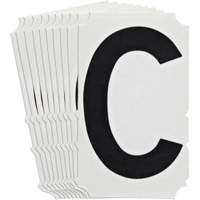 Quick-Align&reg; Individual Gothic Number and Letter Labels, C, 4" H, Black Canadian Safety Group Inc.