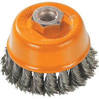 Knot-Twisted Wire Cup Brush, 3" Dia. x 5/8"-11 Arbor Canadian Safety Group Inc.
