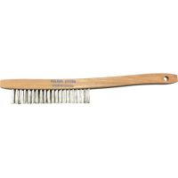 Brosses de nettoyage &agrave; manche recourb&eacute;, Acier inoxydable, 3 x 19 rangs de fils, Longueur 14" Canadian Safety Group Inc.
