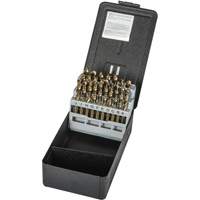 Jeu de forets robustes pour machine-outil, 26 morceaux, Acier rapide au cobalt Canadian Safety Group Inc.