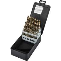 Jeu de forets robustes pour machine-outil, 29 morceaux, Acier rapide au cobalt Canadian Safety Group Inc.