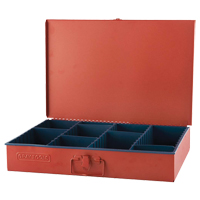 Coffre avec 12 compartiments ajustables, 12" P x 18" la x 3" h, Rouge Canadian Safety Group Inc.