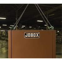 Coffre de chantier et surface de travail sur le terrain, 33" la x 63" p x 80" h, Acier, Rouge Canadian Safety Group Inc.