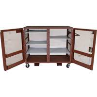 Armoire mobile en treillis, Acier, 49 pi³, Rouge Canadian Safety Group Inc.