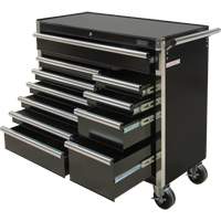 Industrial Tool Cart, 11 Drawers, 41" W x 18-3/4" D x 39-1/3" H, Black Canadian Safety Group Inc.