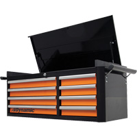 Top Chest, 42" W, 8 Drawers, Black/Orange Canadian Safety Group Inc.