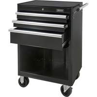 Chariot &agrave; outils industriel, 3 tiroirs, 29-4/5" la x 21-1/5" p x 38-4/5" h, Noir Canadian Safety Group Inc.