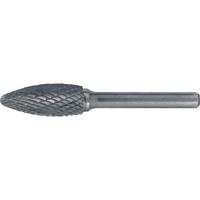 Fraises au carbure solide - Forme de flamme CLEVELAND, 5/16" dia., 1/4" Tige Canadian Safety Group Inc.