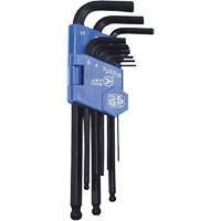 JBHK-9M Ball Nose Hex Key Set, 9 Pcs., Metric Canadian Safety Group Inc.