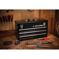 Portable Tool Box, 20" W, 3 Drawers, Black Canadian Safety Group Inc.