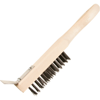 Scratch Brush With Scraper, Steel, 5 x 13 Wire Rows, 11-3/8" Long Canadian Safety Group Inc.