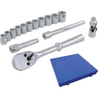 Jeu de douilles et accessoires, 15 Mcx, Prise de 3/8" Canadian Safety Group Inc.