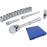 Jeu de douilles et accessoires, 15 Mcx, Prise de 3/8" Canadian Safety Group Inc.