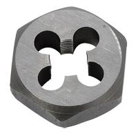 Hex Rethreading Die Nut, 1"/1-1/16" Dia., 1/8"-27 Thread, Carbon Steel/Chromium Steel Canadian Safety Group Inc.
