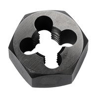 Hex Rethreading Die Nut, 1"/1-1/4" Dia., 1/4"-18 Thread, Carbon Steel/Chromium Steel Canadian Safety Group Inc.