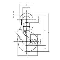 Crochet de levage pivotant avec loquet Canadian Safety Group Inc.
