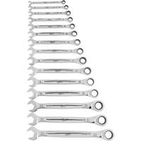 Ratcheting Wrench Set, Combination, 15 Pieces, Metric Canadian Safety Group Inc.