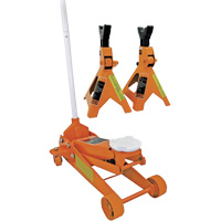 Service Jack with 3-Ton Vehicle Stands, 2.5 Ton(s) Capacity, 5" Lowered, 19-1/4" Raised, Manual Hydraulic Canadian Safety Group Inc.