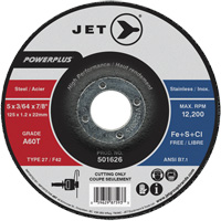 A60T PowerPlus Cut-Off Wheel, 5" x 3/64", 7/8" Arbor, Type 27, 12200 RPM Canadian Safety Group Inc.