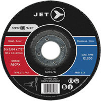 A60PX Power-Xtreme Cut-Off Wheel, 5" x 3/64", 7/8" Arbor, Type 27, 12200 RPM Canadian Safety Group Inc.