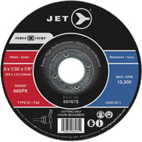 A60PX Power-Xtreme Cut-Off Wheel, 6" x 3/64", 7/8" Arbor, Type 27, 10200 RPM Canadian Safety Group Inc.