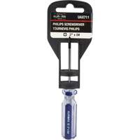 Blue Transparent Striped Philips Screwdriver, #0, Plastic Handle Canadian Safety Group Inc.