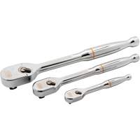 Ensemble de rochet &agrave; t&ecirc;te en goutte enti&egrave;rement polie avec prises 1/4", 3/8" & 1/2" 120XP Canadian Safety Group Inc.