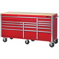 PRC7215 Pro Series Roller Cabinet, 15 Drawers, 72" W x 24" D x Red Canadian Safety Group Inc.