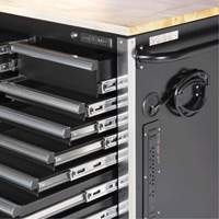 HDRC7220 HD Series Roller Cabinet, 20 Drawers, 72" W x 24" D x 42-3/10" H, Black Canadian Safety Group Inc.
