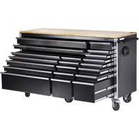 HDRC7220 HD Series Roller Cabinet, 20 Drawers, 72" W x 24" D x 42-3/10" H, Black Canadian Safety Group Inc.