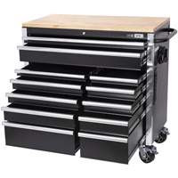 HDRC4112 HD Series Roller Cabinet, 12 Drawers, 41" W x 21" D x 40-3/10" H, Black Canadian Safety Group Inc.