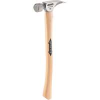 Titanium Milled Face Hammer with Curved Hickory Handle, 14 oz., Wood Handle, 18" L Canadian Safety Group Inc.