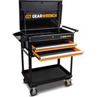 Chariot utilitaire, 2 tiroirs, 32-1/2" la x 42" h, Noir/Orange Canadian Safety Group Inc.