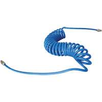 MAXAIR Coiled Hose, Air, 1/4" ID x 50' L, Polyurethane Canadian Safety Group Inc.