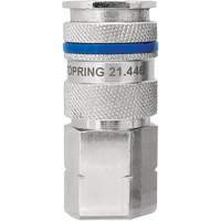 QUIKSILVER Industrial Quick Coupler, Nickel Plated Brass, 1/4", Female NPT, 435 PSI Canadian Safety Group Inc.