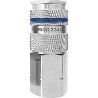 QUIKSILVER Industrial Quick Coupler, Nickel Plated Brass, 1/2", Female NPT, 500 psi Canadian Safety Group Inc.