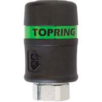 TOPQUIK Ultraflo 7.8 mm Quick Coupler, Polyester Composite, 3/8", Female NPT, 174 PSI Canadian Safety Group Inc.