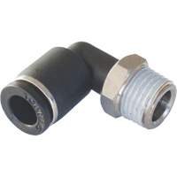 Adaptateur coude m&acirc;le NPT MAXFIT &agrave; raccord instantan&eacute; (push-to-connect), 3/8" x 1/2" dia., Polym&egrave;re PBT Canadian Safety Group Inc.