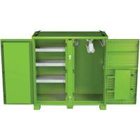 Armoire ventil&eacute;e pour le rangement d'&eacute;PI sur place, Acier, Vert lime haute visibilit&eacute; Canadian Safety Group Inc.