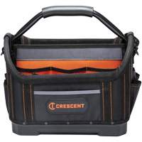 Sac ouvert de 14" pour outils d'ouvrier, 1680 Denier/Polyester, 25 pochettes, Noir/Gris/Orange Canadian Safety Group Inc.