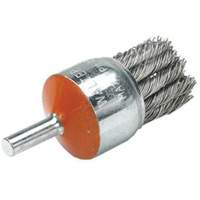 Mounted Knot-Twisted Wire Brush, 1-1/8" Dia., 0.02" Wire Dia., 1/4" Shank Canadian Safety Group Inc.