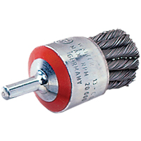 Mounted Knot-Twisted Wire Brush, 1-1/8" Dia., 0.02" Wire Dia., 1/4" Shank Canadian Safety Group Inc.