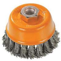 Knot-Twisted Wire Cup Brush, 3" Dia. x M10x1.25 Arbor Canadian Safety Group Inc.
