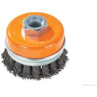 Knot-Twisted Wire Cup Brush with Ring, 4" Dia. x 5/8"-11 Arbor Canadian Safety Group Inc.