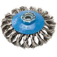 Knot-Twisted Wire Saucer Cup Brush, 6" Dia. x 5/8"-11 Arbor Canadian Safety Group Inc.