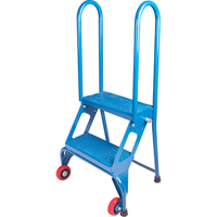 Portable Folding Ladder, 2 Steps, Perforated, 20" High Canadian Safety Group Inc.